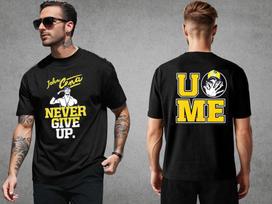 WWE Wear John Cena Graphic T-Shirt, American Wrestler Has The Same Never Give Up S