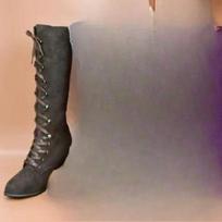 Moteriški virš kelių batai Nauji Retro Apvalus pirštas Susiūti Suede Nėriniai Neslystantys Dilimui atsparūs Raitelių batai 35