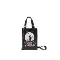 2025 Quirky Graffiti Print Small Square Crossbody Bag black