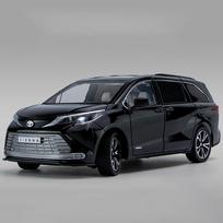 Nauja 1:24 mastelio SIENNA MPV furgono žaislinio automobilio modelis Lieto metalo miniatiūrinis Atitraukiamas Garsas ir Šviesa Automobilio durys atidaromos Kolekcinis Berniukų Vaikų Dovana žalia