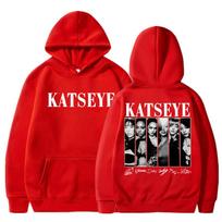 Riboto leidimo Kpop Katseye spaudos džemperiai Vintažiniai Madingi Vyriški Moteriški Y2k Džemperis Pliusas Negabaritinis Sportinis kostiumas Gatvės drabužiai Gerbėjų dovanos S
