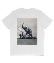 Banksy - Karališkieji teisingumo teismai - Organiniai marškinėliai - Grafiti - Gatvės menas 2XL