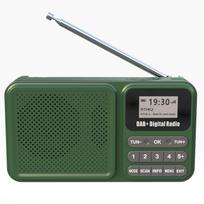 Nešiojamas skaitmeninis DAB+ radijas, suderinamas su Bluetooth, maitinamas saulės energija / įkraunamas, avarinis radijo imtuvas, LCD ekranas, belaidis garsiakalbis