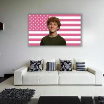 Rožinė vaikštynės vėliava Juokinga Amerikos vėliava Scobell Poliesterio gobelenas Bendrabučio miegamojo svetainės biuro kiemo sodo vakarėlio dovanos 29x37in pink