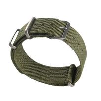 Septynių spalvų greito atsegimo tvirtas nailoninis laikrodžio dirželis 18-22 mm 22mm armijos žalia spalva