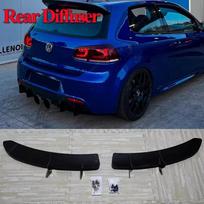 Automobilio priekinio buferio lūpos spoilerio daliklio difuzoriaus deflektorius ir galinio buferio difuzorius VW Golf 6 MK6 R R20 2008-2013 m. Canard tiuninguojanti dalis black