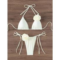 Nauji Seksualūs Bikini Maudymosi Kostiumai Moterims Maudymosi Drabužiai Push Up Moteriški Paplūdimio Maudymosi Kostiumai Maudymosi Kostiumai Brazilijos Bikini Rinkinys Baseino Maudymosi Kostiumas 2024 S balta