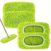 Pakeičiami šluostės antgaliai, šenilo mikropluošto šluostės antgaliai, suderinami su Swiffer WetJet ir Sweeper, sausam ir šlapiam valymui (4 pakuotės) 25.4*11.5CM