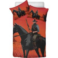 Anime Quilt Cover Red Dead Redemption Bedding Set,Children's Soft Bed Cover,Single Double Full King Bed King Bed Set EU single(135x200cm)