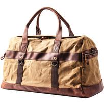 Waterproof Waxed Canvas Leather Men Travel Bag Hand Luggage Bag Carry On Large Tote Vintage Men Duffle Weekend Bag Big Overnight chaki