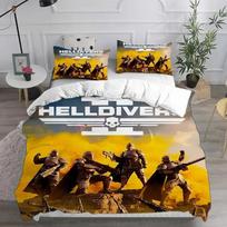 3D HELLDIVERS 2 Printed Bed Set Duvet Cover Pillowcase Bedding Set Bed Linen Sheet Quilt Cover Full Queen King Size 70x133cm 2pcs