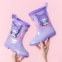 Lietaus batai Moteriški želė Vaikams Kuromi Mielas Melody Darželis Mokykla Neslystantys Vandeniui atsparūs Lietaus batai 26Inner Length16.9CM