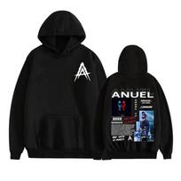 Reperis Anuel AA Real Hasta La Muerte 2025 Grafinis Džemperis Vyrams Moterims Mada Hip Hop Harajuku Puloveris Ilgomis Rankovėmis Palaidinė Viršutiniai Drabužiai S