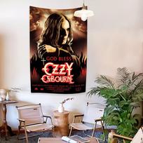 Roko ir Roll muzikos dainininkas gobelenas Ozzy Osbourne albumo viršelis namų dekoras sienos kabinamas foninis audinys miegamojo bendrabučio dekoracija 29x37in