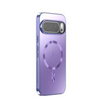 Modernios estetikos magnetinis telefono dėklas Google Pixel 10 Pro XL 9 9A 8 8A 7 7A 6, elegantiškas galvanizuotas dangtelis TikTok naudotojams Google Pixel 9 šviesiai violetinė spalva