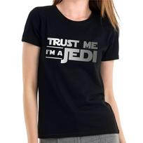 Trust Me I'm a Jedi Star Wars Satire Comedy Fun Sayings Women's Girlie T-Shirt S beige