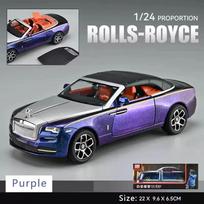1:24 Rolls-Royce Dawn Automobilio Modelio Simuliacija Lydinio Kabrioletas Sportinis Automobilis Garsas ir Šviesa Atgal Traukiamas Žaislinis Automobilis Berniuko Dovana Kolekcija Ornamentai mėlyna