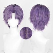 Anime žaidimo cosplay vakarėlio cosplay rekvizitas modeliavimo aukštos temperatūros šilko perukas ametistas