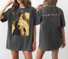 Silent Hill F Graphic T-Shirt Vintage Japanese Horror Game Style L