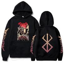 Berserk Guts Hoodies Japanese Anime Graphic Harajuku Gothic Hoody Women Unisex Hip Hop Streetwear Manga Sweatshirt Male Sudaderas S