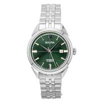 Bulova Sutton Nerūdijančio Plieno Žalias Ciferblatas Automatinis 96B424 Vyriškas Laikrodis žalia