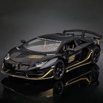 1:24 Lambo SVJ63 Simuliacinis Modelis Lydinio Automobilio Modelis Metalinis Liejinys Žaislinis Automobilis su Šviesa Garsu Atitraukimo Funkcija Super Sportinis Automobilis Berniuko Žaislas Gimtadienio Dovana žalia