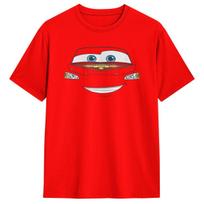Cars Halloween Lightning McQueen Big Face T Shirt Man Y2K Pure Cotton T-Shirts Summer O-Neck Tee Shirt Oversized Clothes S