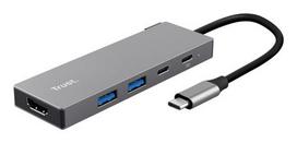 TRUST 26062 USB Type-C Interface Hub, Grey