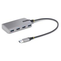 StarTech.com 4-Port USB Hub – USB 3.0 5Gbps, Bus Powered, USB-A to 4x USB-A Hub with Optional Auxiliary Power Input – Portable Desktop/Laptop USB Hub, 1ft/30cm Cable, USB Expansion Hub