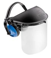 Veido apsauga su plexi skydeliu + klausos apsaugos