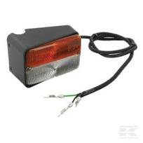Posūkio ir gabaritinis žibintas kairės pusės, stačiakampis, 12V, gintarinis/skaidrus, prisukamas, Cobo 307520000