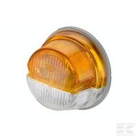 Posūkio ir gabaritinis žibintas 18/3W, apvalus, 12V, geltonas/skaidrus, Ø78mm, Hella 2BE001259061