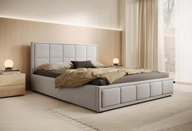 Lova PRESTIGE + Čiužinys SAPNAS 2 XL|160x200|Pilka|Veliūras