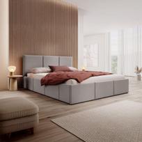 Lova FORTESSA + Čiužinys SAPNAS 2 XL|180x200|Pilka #22|Veliūras