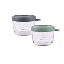BEABA STIKLINIŲ INDELIŲ RINKINYS (2 VNT. PO 150 ML), MINERAL/SAGE GREEN