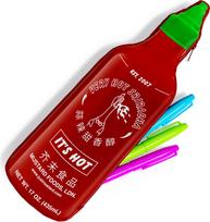 Mustard - Sriracha Pencil Case - Red - 8 inches height x 3 inches diameter