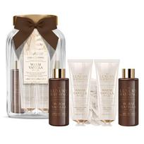 The Luxury Bathing Company Gift set in a glass jar (Vanilla ) - kūno priežiūros dovanų rinkinys stiklainyje