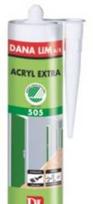 Dana Lim As Akrilinis hermetikas 300 ml, baltas – „Extra 505“, skirtas siūlių sandarinimo darbams patalpose, „Nordic Ecolabel“