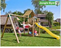 Nsh Nordic Jungle Gym Cubby žaidimų bokštas, komplektuojamas su sūpynių moduliu ir čiuožykla (804-269SX)