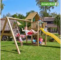 Nsh Nordic Jungle Gym Cubby žaidimų bokštas, komplektuojamas su sūpynių moduliu, be čiuožyklos (804-269SB)