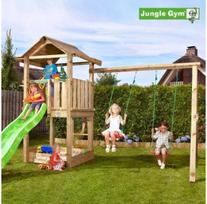 Nsh Nordic Jungle Gym House žaidimų bokštas, komplektuojamas su sūpynių moduliu, be čiuožyklos (804-312SB)
