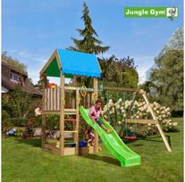 Nsh Nordic Jungle Gym namų žaidimų bokštas, komplektuojamas su sūpynių moduliu ir čiuožykla (804-315NSX)