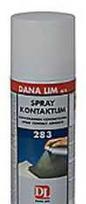 Dana Lim As Purškiami kontaktiniai klijai 283 200 ml - Tradiciniai stiprūs kontaktiniai klijai purškimo balionėlyje. UN1950 Aerozoliai