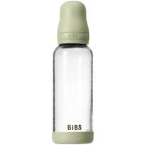 BIBS Baby Glass Bottle Round Latex buteliukas nuo pilvo dieglių Sage 240 ml