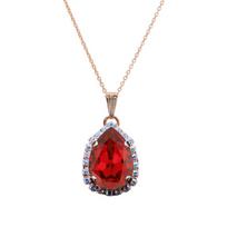 Kaklo papuošalas moterims DiamondSky Celestial Drop III (Scarlet) su Swarovski kristalais