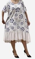 Vasariška suknelė moterims, Made in Italy, balta gėlėta, L/XL