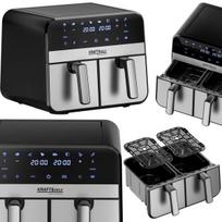 Dviejų skyrių karšto oro gruzdintuvė 9l 2500W + LCD KD4180