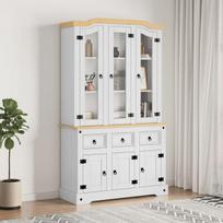 Komoda vidaXL Corona, balta