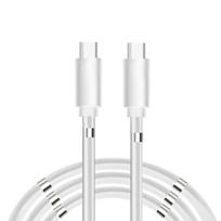 XILENCE USB-C į USB-C PD 60W 3A itin greito įkrovimo 1 m laidas su įmontuotais magnetiniais laikikliais, baltas