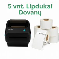 Terminis etikečių spausdintuvas siuntoms USB